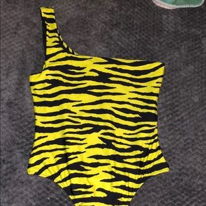Superdown Zebra Bodysuit Medium